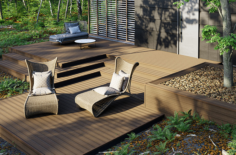 wpc deck light brown